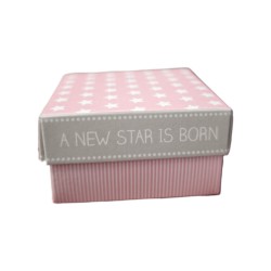 Scatola fondo e coperchio star rosa scotton  60x60x35 mm