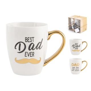Mug con manico oro decoro papa' Cc 360
