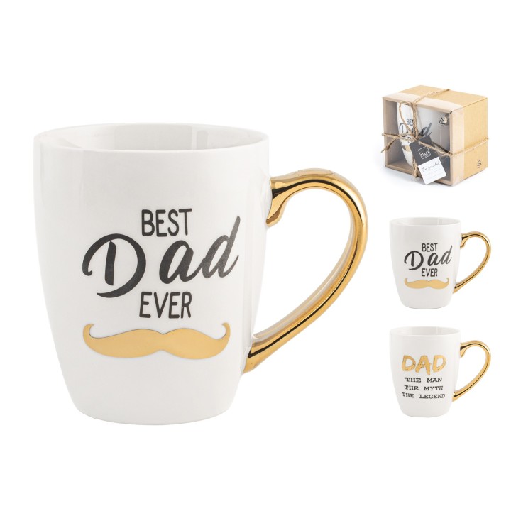Mug con manico oro decoro papa' Cc 360