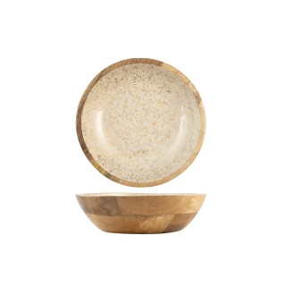 Coppa in legno Metaldrops Cm 25x8h