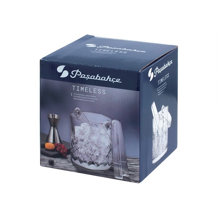 Secchiello ghiaccio timeles in vetro e plastica trasparente