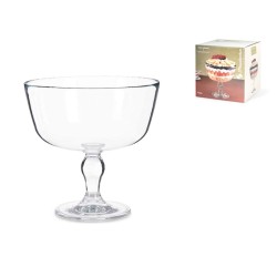 Coppa con piede petit pattisserie in vetro trasparente cm 26