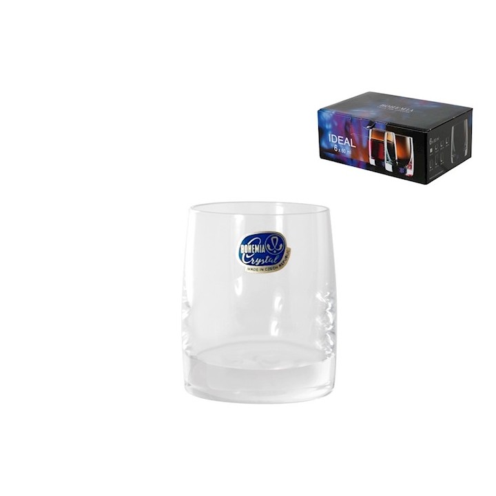 Confezione 6 bicchieri liquore ideal in vetro sonoro cl 06