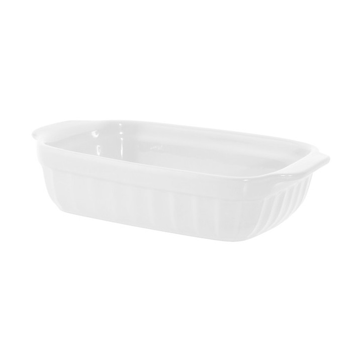 Pirofila rettangolare in ceramica bianca delizie 22x14x5 cm