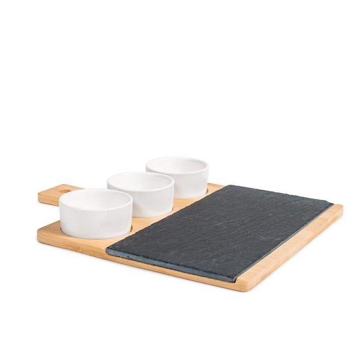 Confezione 5 pezzi happy hour base bambù 21x9,5 Cm