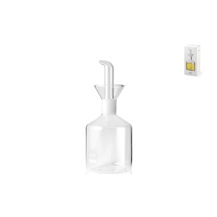 Ampolla in vetro borosilicato trasparente ml 250 antigoccia