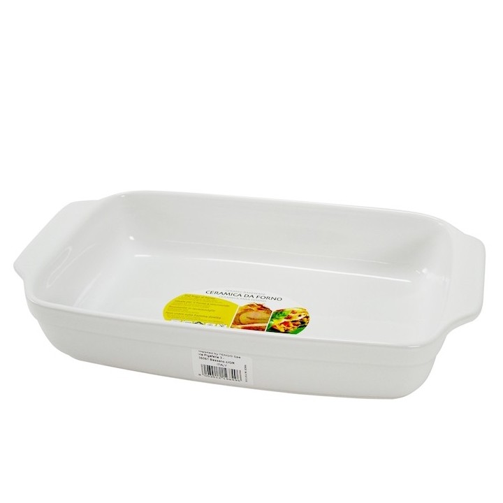 Pirofila Rettangolare Bianca Cm 30X18X5,5 - P0552
