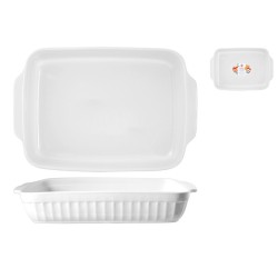 Pirofila rettangolare in ceramica bianca delizie 36x24x6 cm
