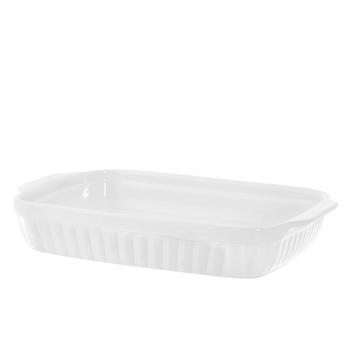 Pirofila rettangolare in ceramica bianca delizie 36x24x6 cm