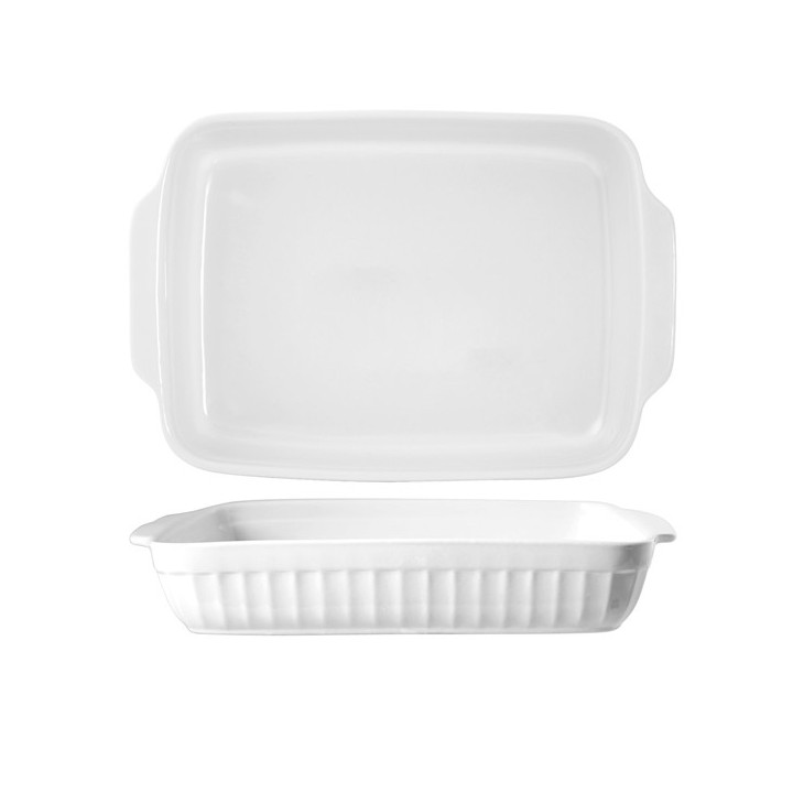 Pirofila rettangolare in ceramica bianca delizie 36x24x6 cm