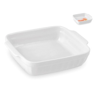 Pirofila delizie in ceramica colore bianca cm 19x17x4,5