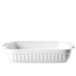 Pirofila quadra in ceramica bianca delizie cm 29x27x5,5