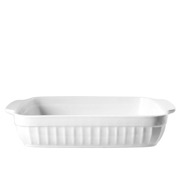Pirofila quadra in ceramica bianca delizie cm 29x27x5,5