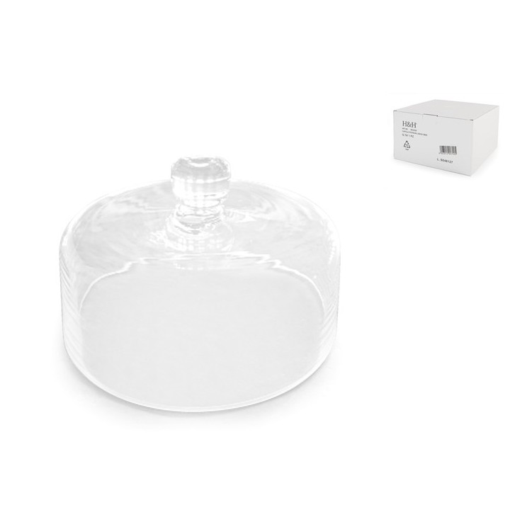 Cupola collier in vetro trasparente cm 27,5