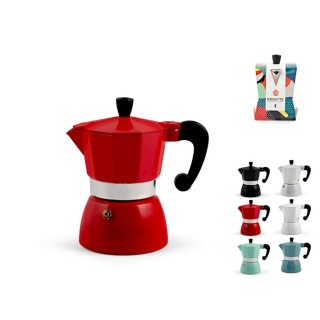 Caffettiera Brigitte in alluminio 1 tazza colori assortiti