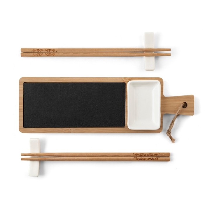 Set 9Pz. Sushi Ardesia Bambu' Cm 9X28