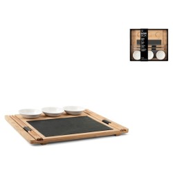 Confezione 9 pezzi sushi box in ardesia e bambu' cm 24x29