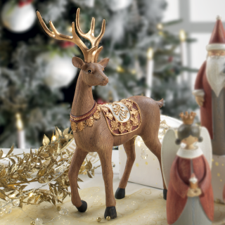 Renna in resina mascagni home 19x11x29 h. cm