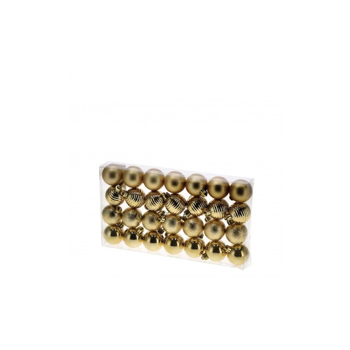 Set 28 palline di Natale oro in plastica