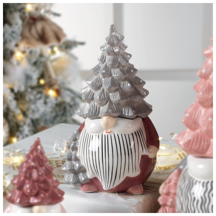 Barattolo Santa Claus in ceramica 13,5x11,5x22,5 cm