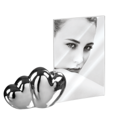 Portafoto portaritratti cuori in ceramica con acrilico orizzontale o verticale