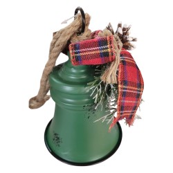 Decorazione in ferro da appendere mod. campana-ass. 3 colori-diam. cm. 12,5 x h. cm. 20