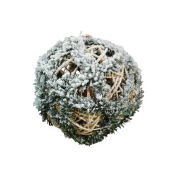 Sfera in rattan con 30 led 25 cm