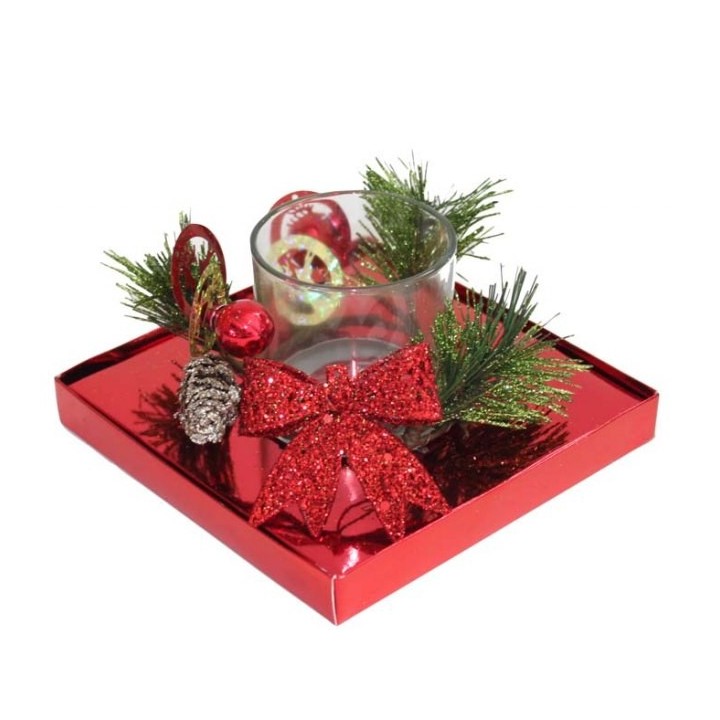 Bicchiere con candela 15,3x9 cm