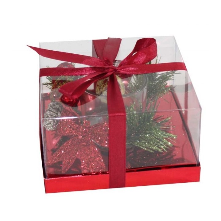 Bicchiere con candela 15,3x9 cm