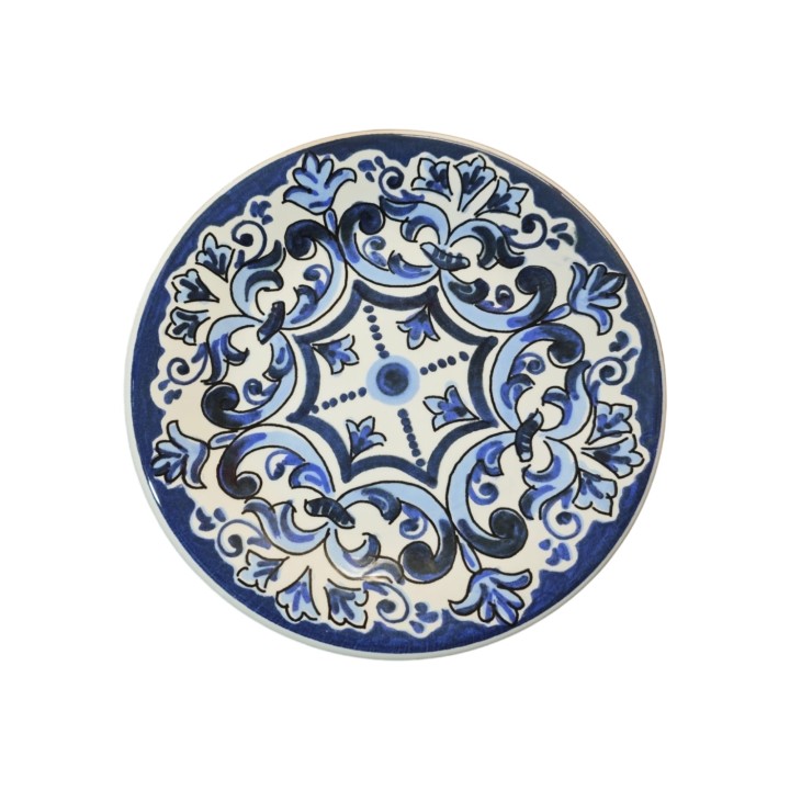 Piatto blu cm 20 ceramica salerno firenze