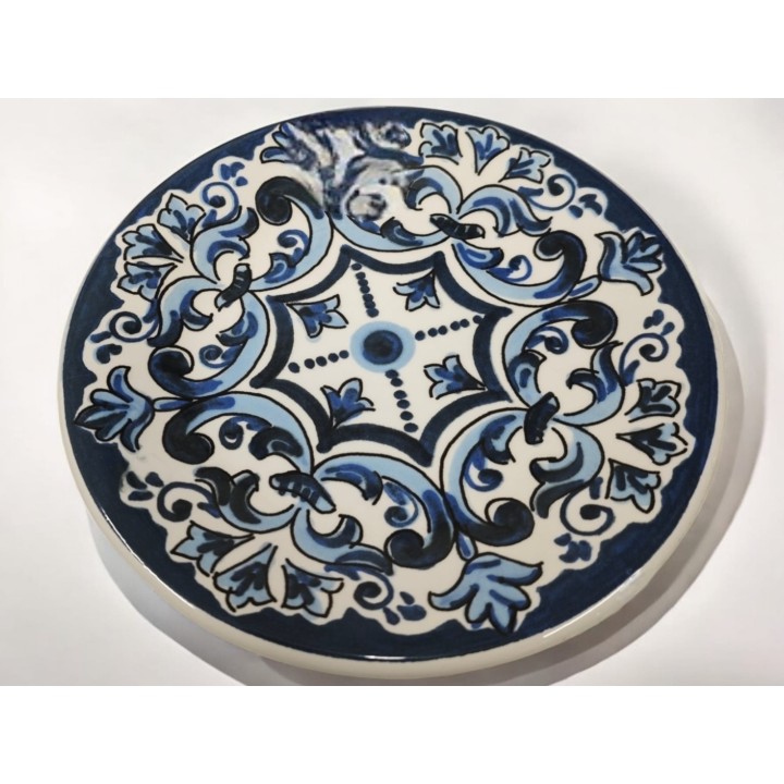 Piatto blu cm 20 ceramica salerno firenze