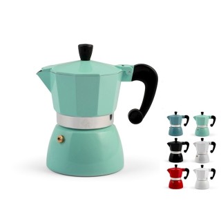 Caffettiera brigitte in alluminio 3 tazze colori assortiti