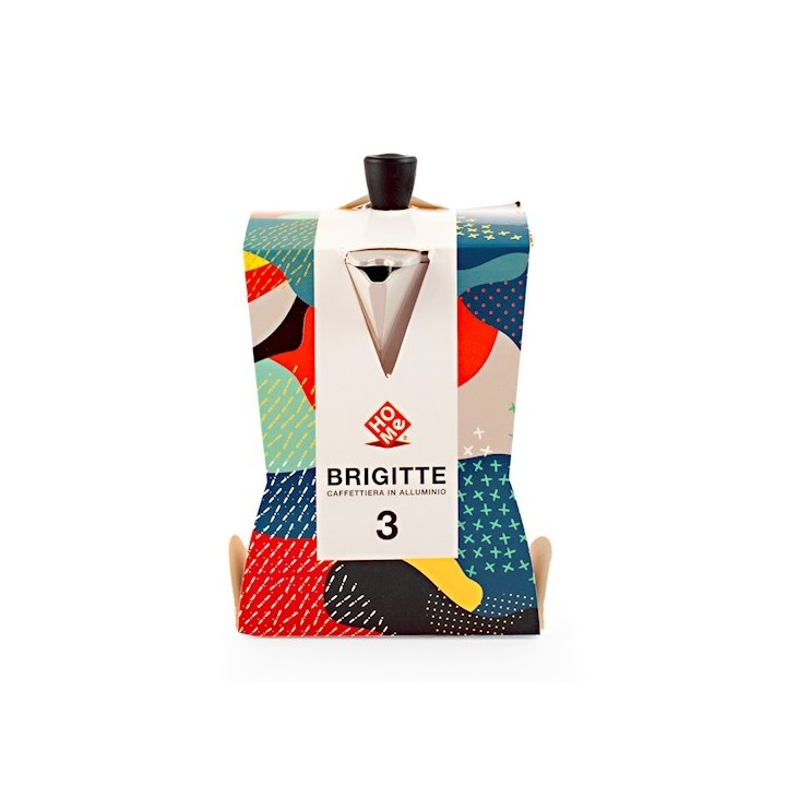 Caffettiera brigitte in alluminio 3 tazze colori assortiti