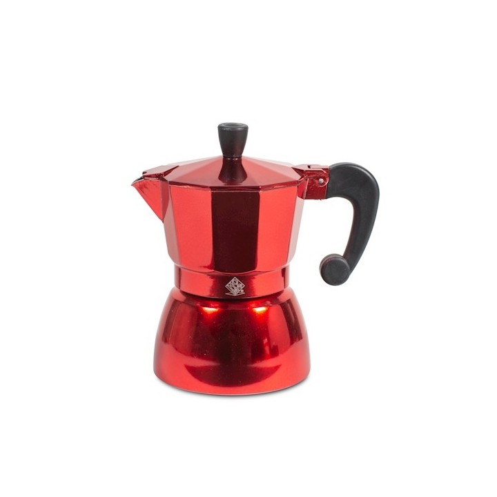 Caffettiera brigitte in alluminio 3 tazze colori assortiti