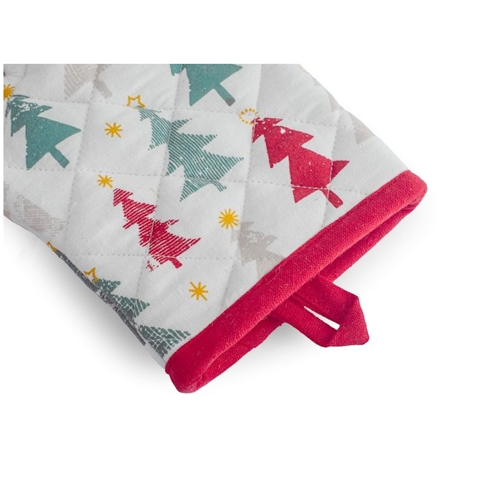 Guanto forest in 50% cotone riciclato e 50% poliestere cm 17x27 cotone tinto in filo, imbottitura 100% poliestere