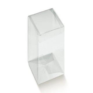 Scatola pvc Automatica Trasparente in PET 8X8X18 cm - 80x80x180 mm
