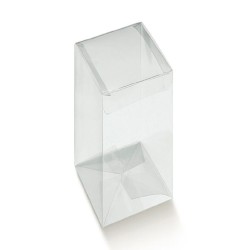 Scatola pvc Automatica Trasparente in PET 8X8X18 cm - 80x80x180 mm