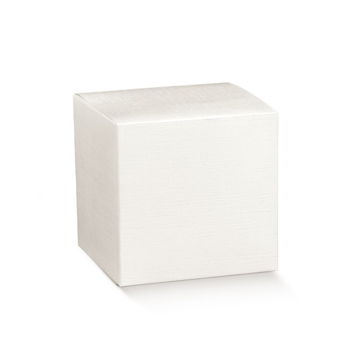 Scatola bianca in fibra 60x60x60 mm - 6x6x6 cm