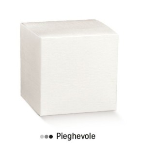 Scatola tipo pieghevole fibra bianco 17x17xh10 cm - 170x170x100 mm  Scotton