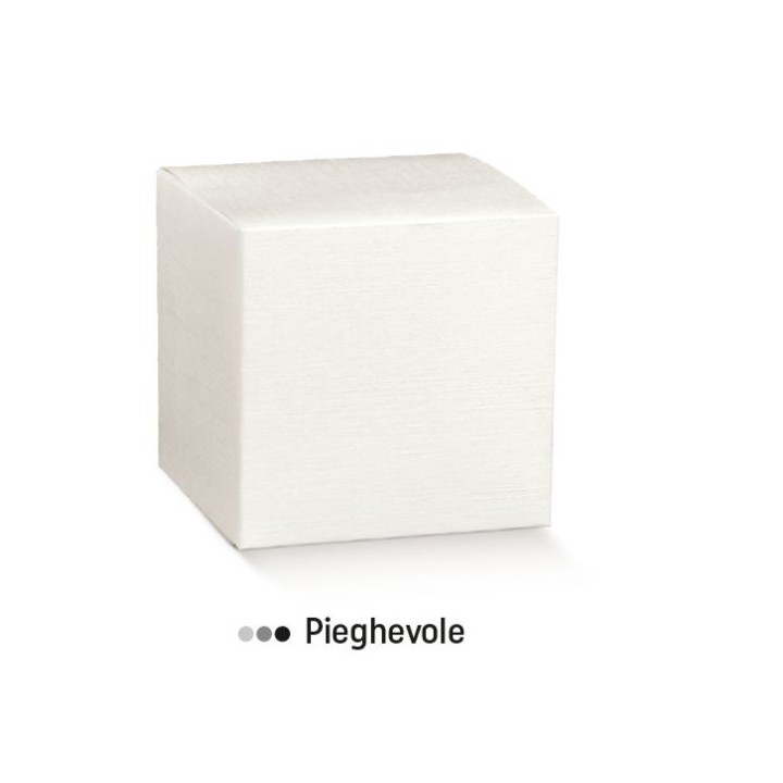 Scatola tipo pieghevole fibra bianco 17x17xh10 cm - 170x170x100 mm  Scotton