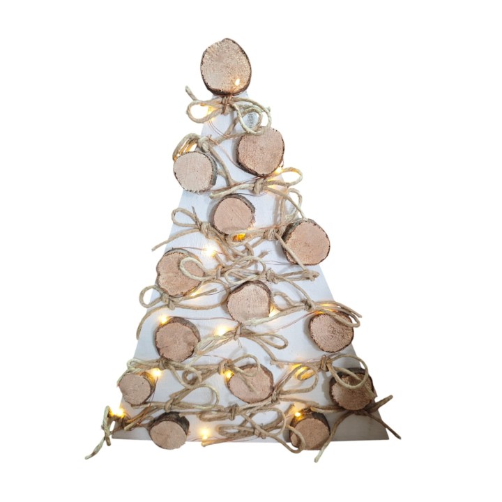 Abete legno con corde 27 x 36 cm | CarinCasa