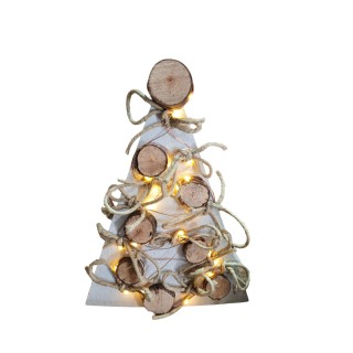 Abete legno con corde 17 x 25 cm | CarinCasa