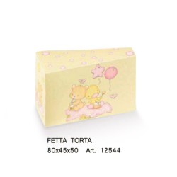 Scatola Scotton Fetta torta 80x45x50 mm - 8x4,5x5 cm palloncini Rosa