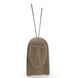 Viso donna testa Egiziana tortora ilary queen 9x14 cm