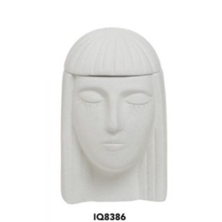 Scatola egiziana porta candela bianco gres 13x18 cm Ilary…