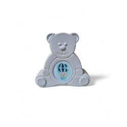 Orso Led celeste gres con plex bimbo 13x13 cm Ilary Queen