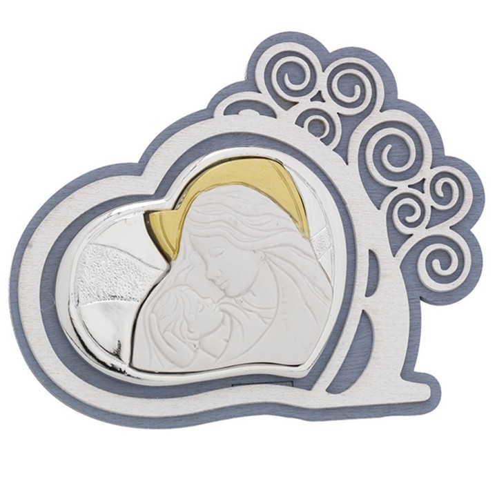 Madonna con albero della vita placca argento cuore bagutta…