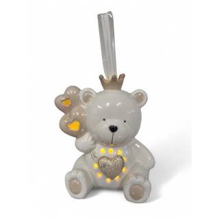 Profumatore orsetto grande con corona harmony 8x7,5x12h cm