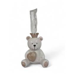 Profumatore orsetto bianco e tortora 7,5x7x10h cm harmony