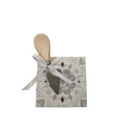 Tagliere piccolo 10x10 maioliche damasco con coltello Debora Carlucci